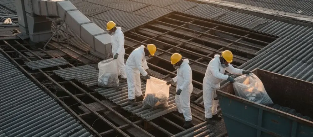 Proceso de retirada seguro de amianto